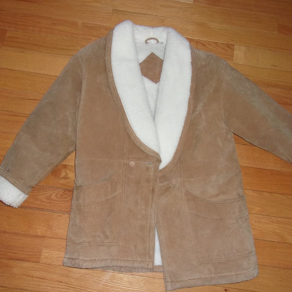 VINTAGE PRESTON AND YORK LEATHER COAT WOMENS